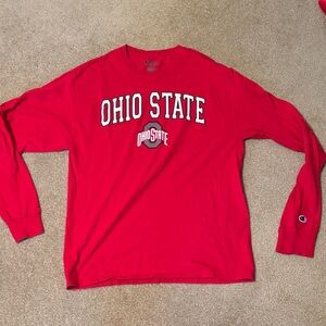 Champion Ohio State Red Long Sleeve Shirt